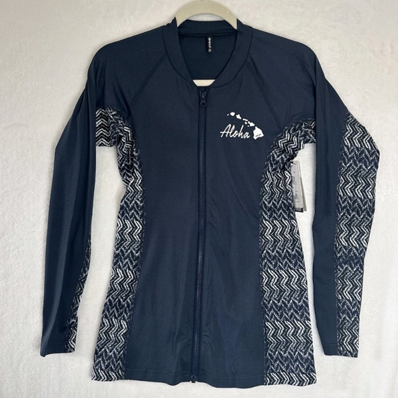 Rip Curl Dark Blue Zip-Up Jacket - Picture 1 of 3